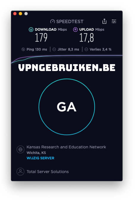 Snelheidstest Surfshark VPN server Verenigde Staten - https://vpn.nurbel.be